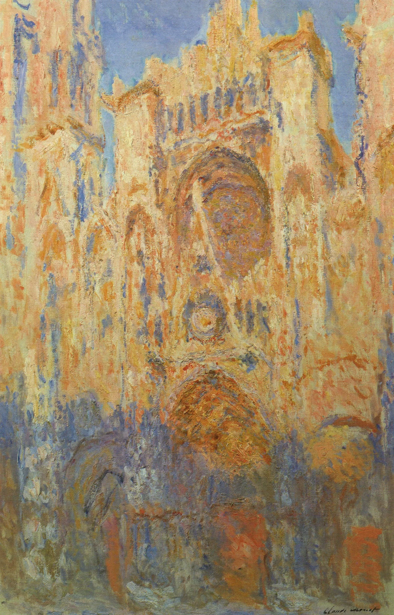 Rouen Cathedral, Portal, Sunlight, End of the Day, detail