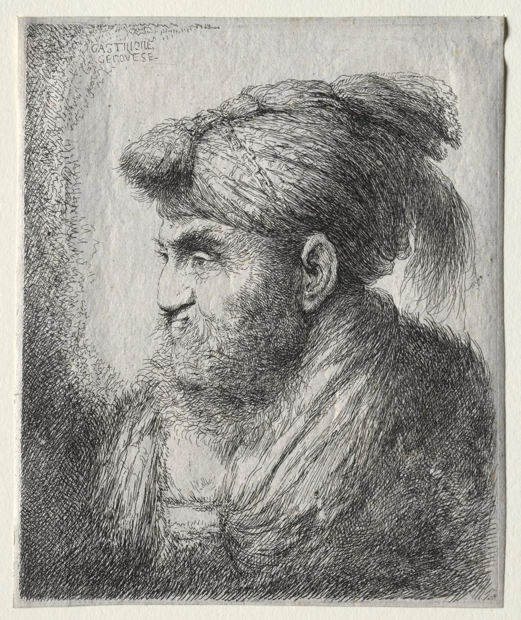 Head of a Man in Oriental Turban, detail