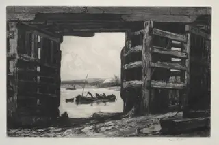 A Span of Old Battersea Bridge, by Frank Short, 1899