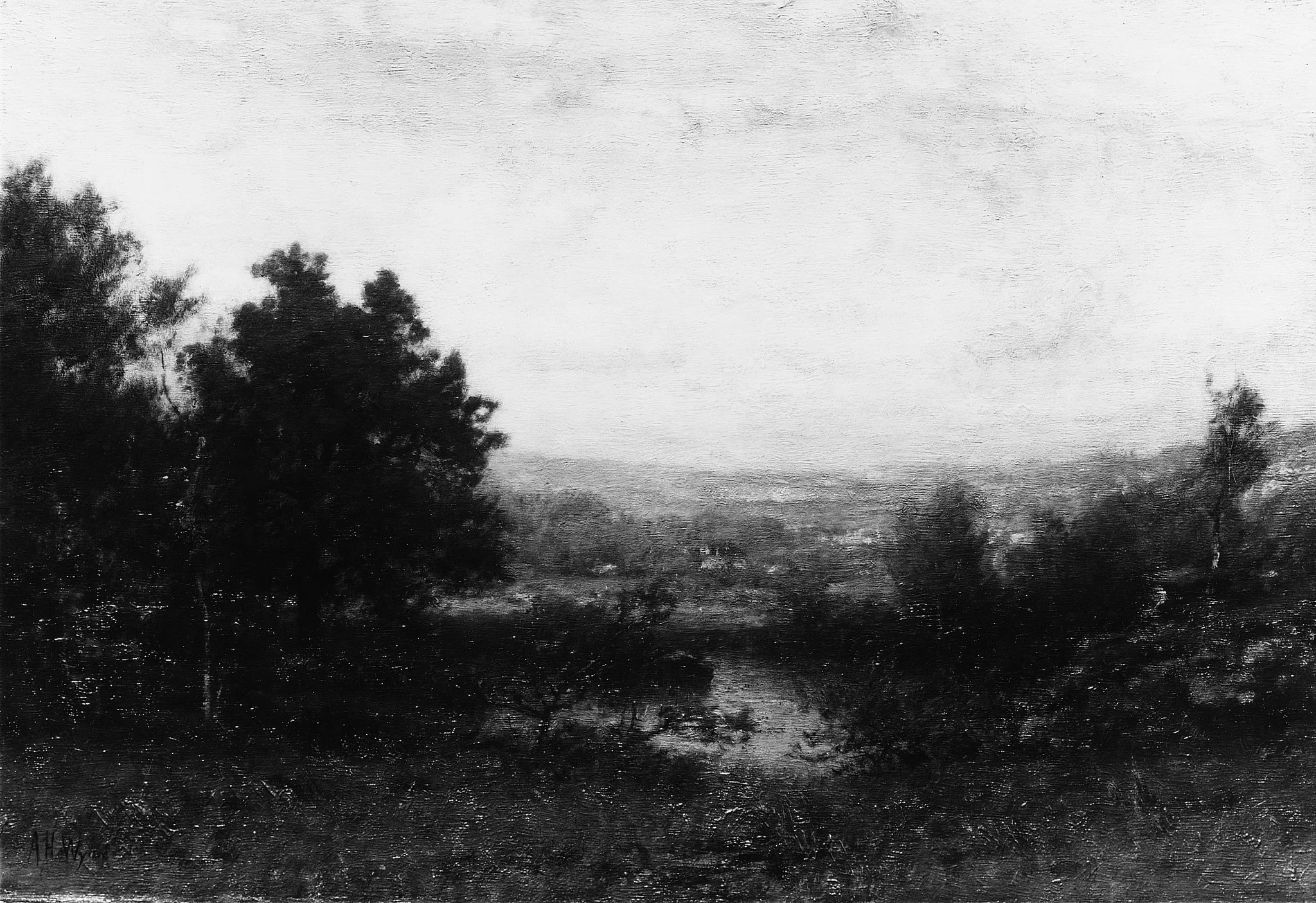 Landscape in the Adirondacks, detail