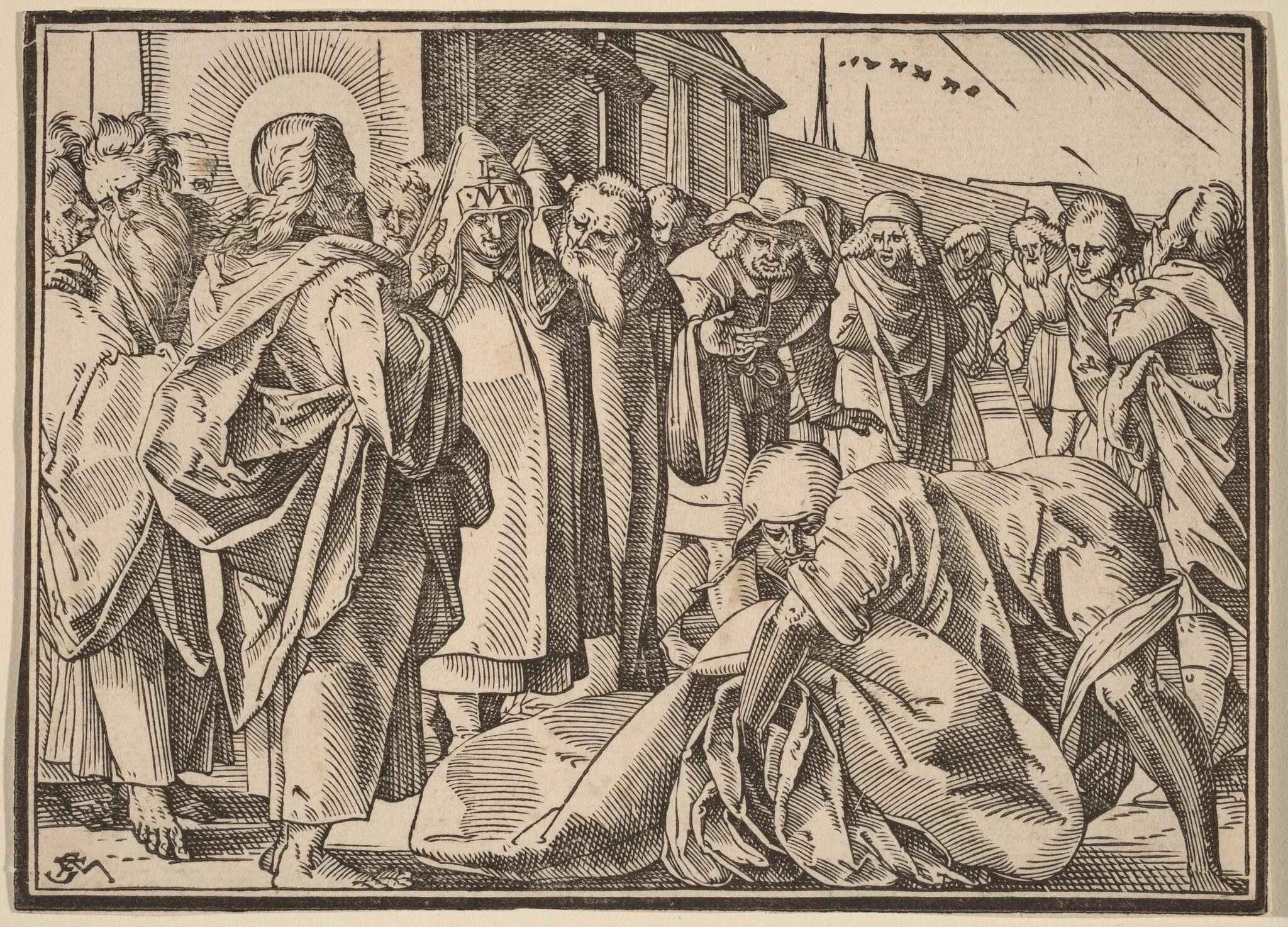 The Paralytic Healed by Christ Picks up His Pallet, detail