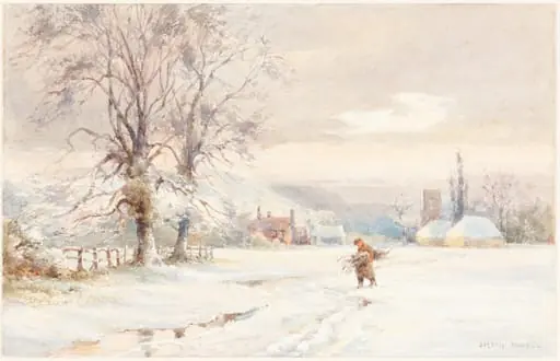 Winter, by Joseph Rubens Powell, gouache, 1843