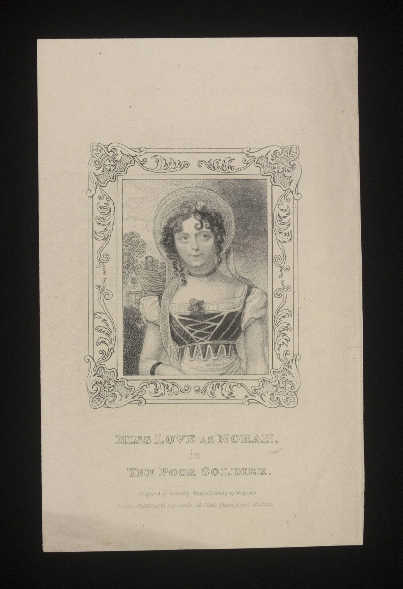 Miss Love as Norah in The Poor Soldier, detail