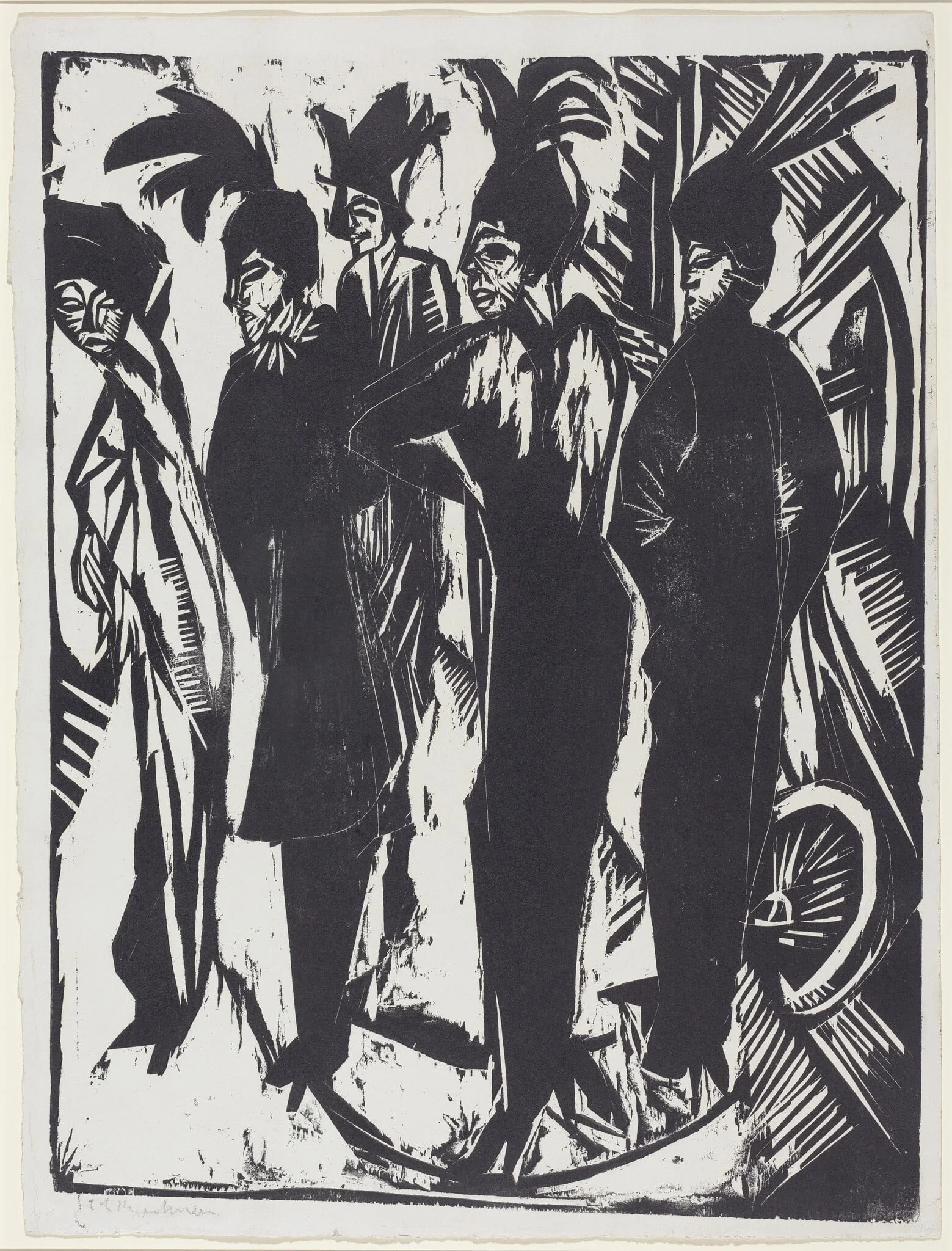 Five Women on the Street, detail