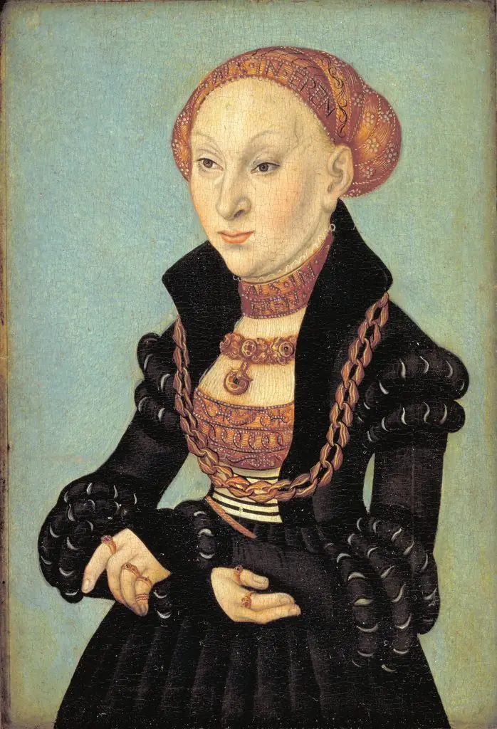 Portrait of the Electress Sibyl of Saxony (1510-1569), by Lucas Cranach the Elder, oil, 1533