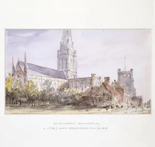 Chichester Cathedral, by John Constable, watercolor, 1834