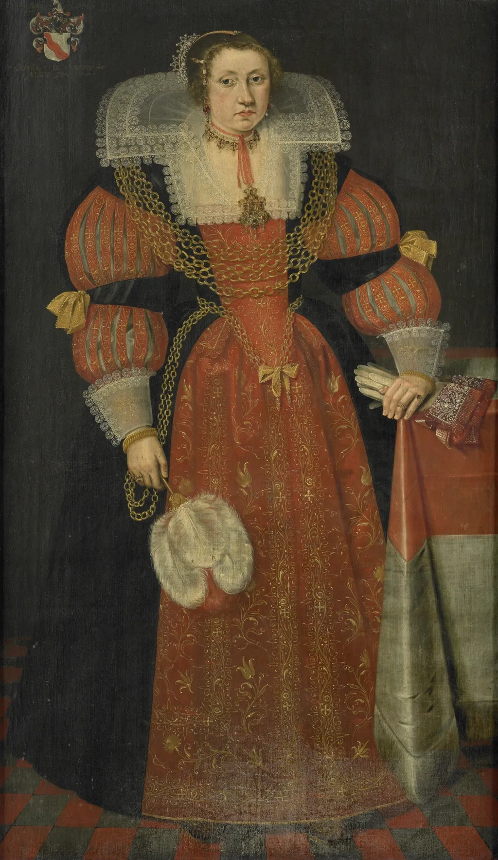 Portrait of Sophia de Vervou (c. 1613-71), by L.J. Woutersin, oil, 1630