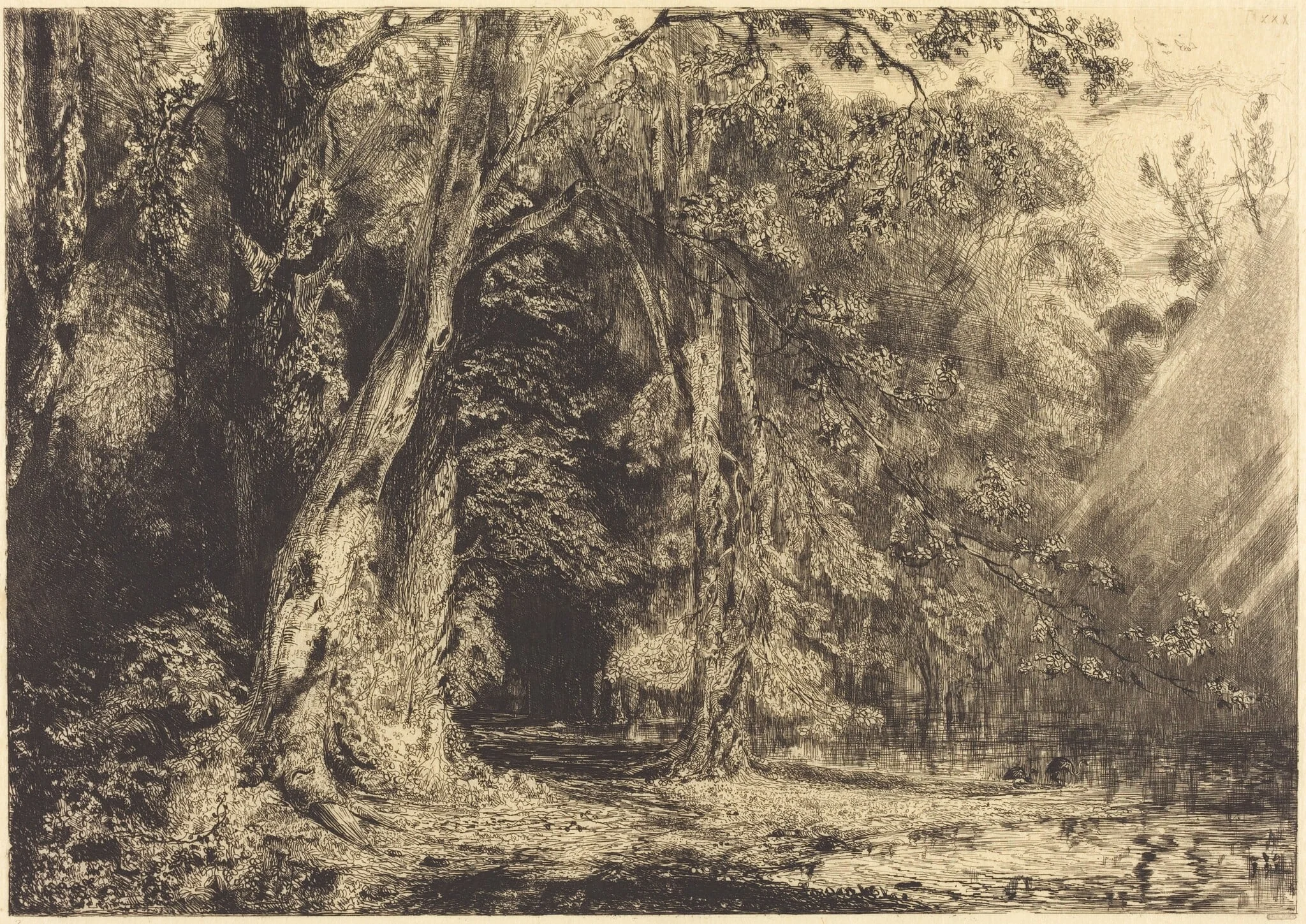 Flooding in the Forest of the Ile Séguin, detail