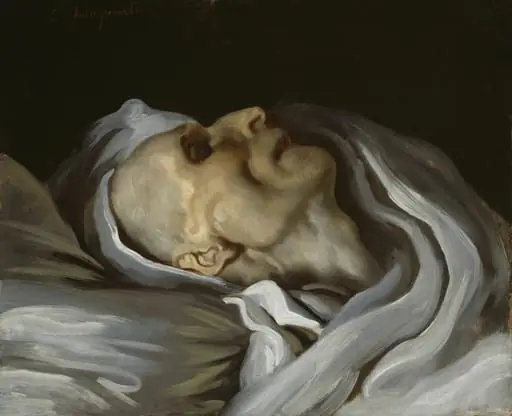 Théodore Géricault on His Deathbed, by Charles-Émile-Callande de Champmartin, oil, 1824