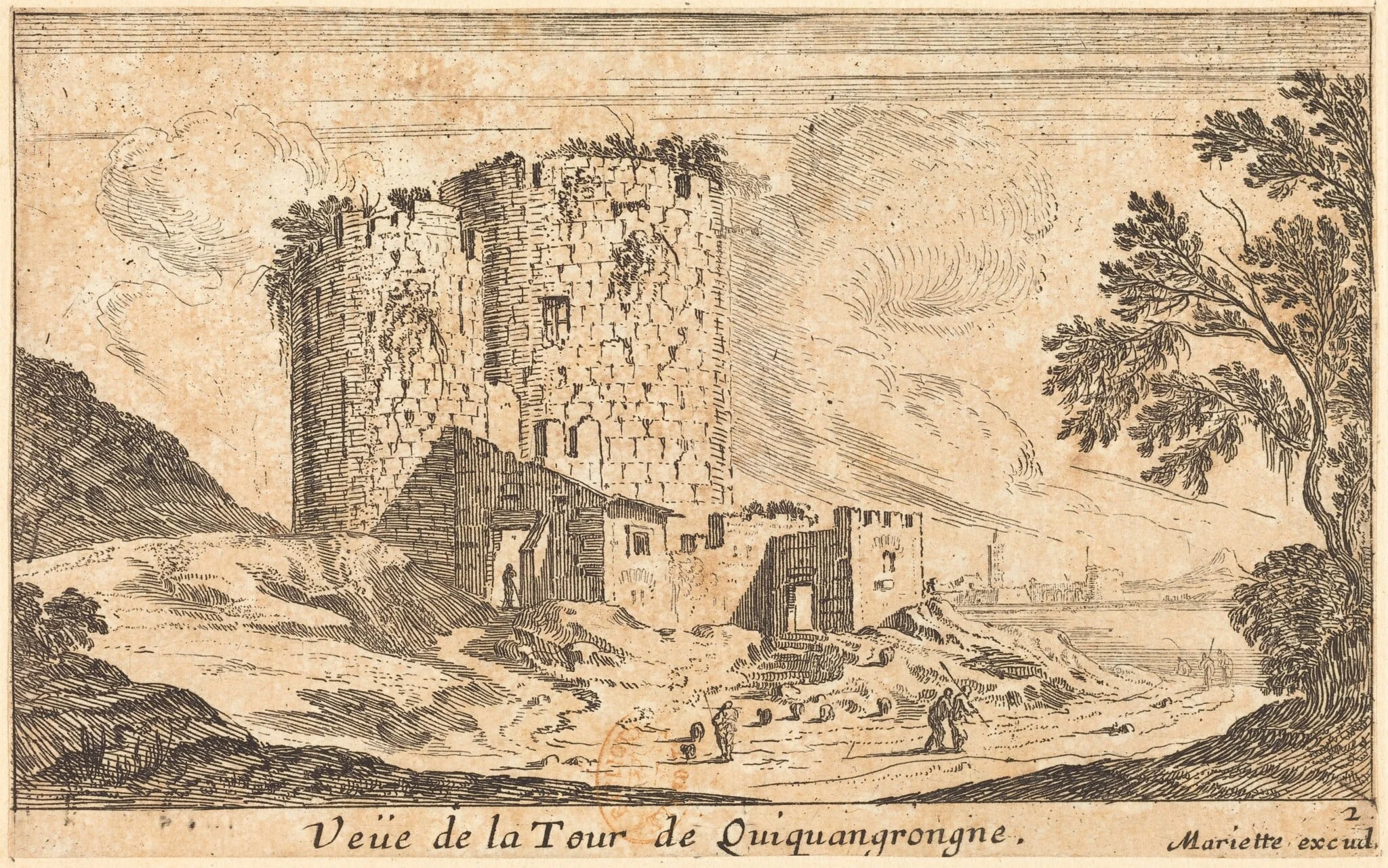 Veue de la Tour de Quinquangrongne, detail