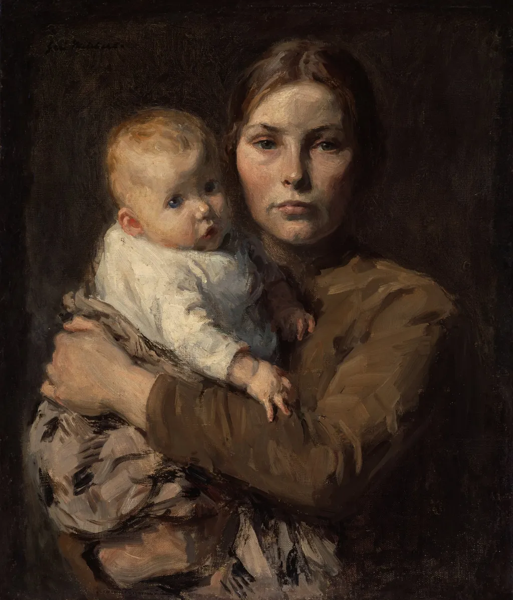 Mother and Child, by Gari Melchers, oil, 1906