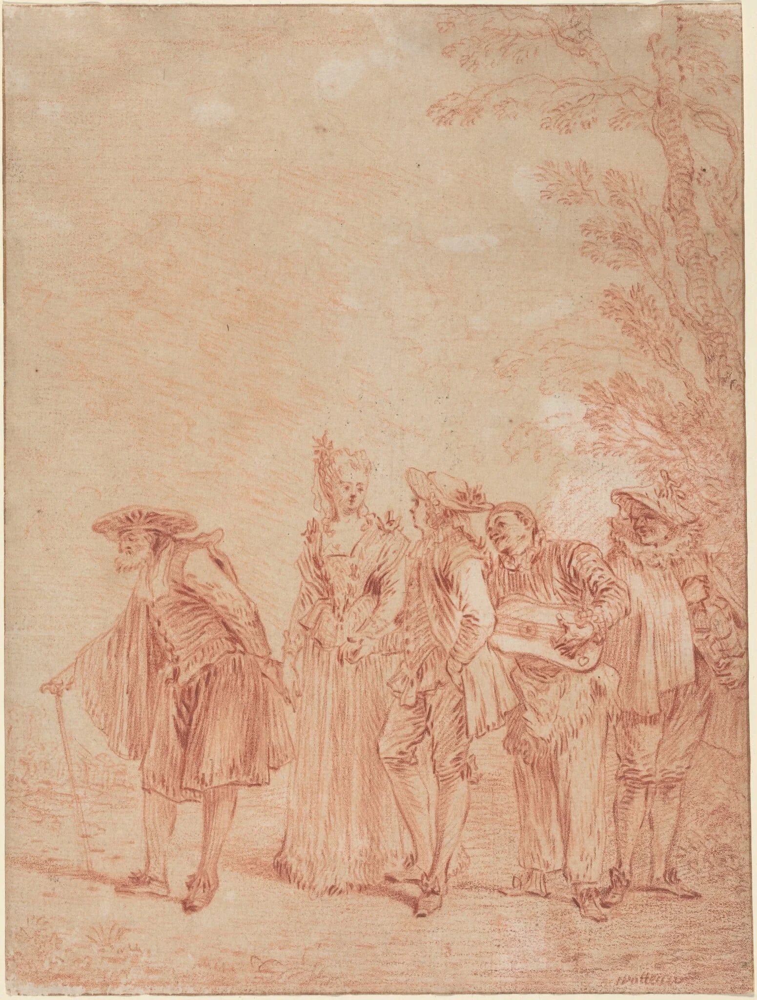 The Wedding Procession, detail