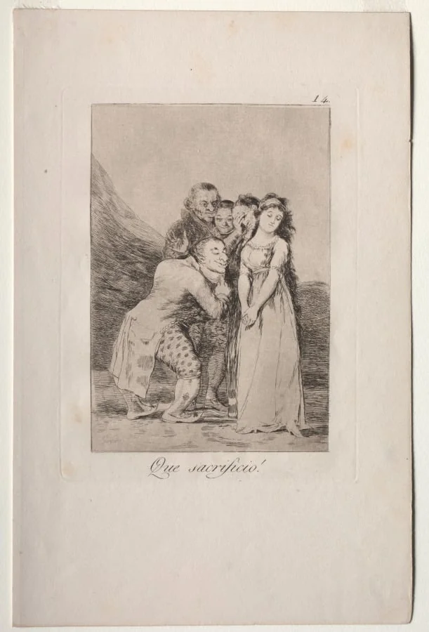 What a Sacrifice!, Plate 14, detail