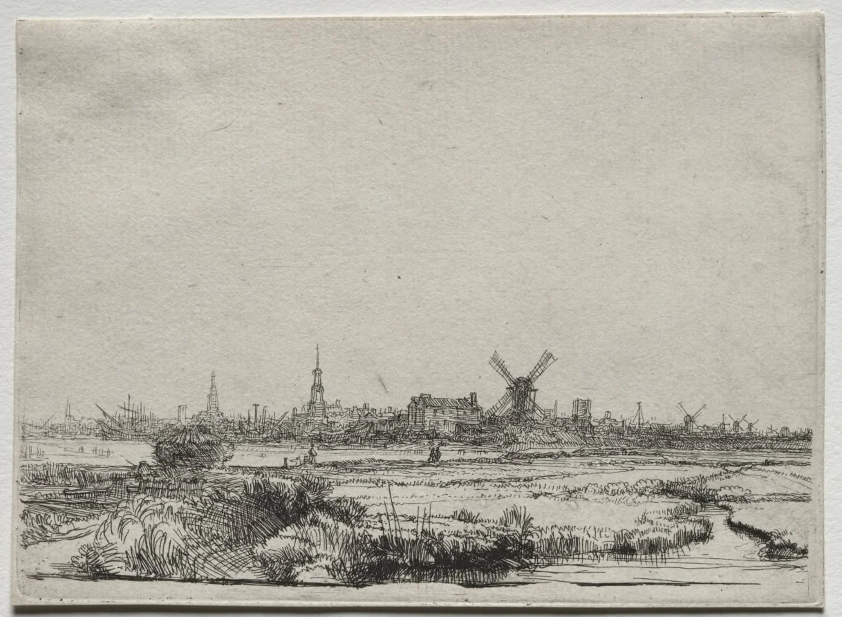 View of Amsterdam from the North West, detail