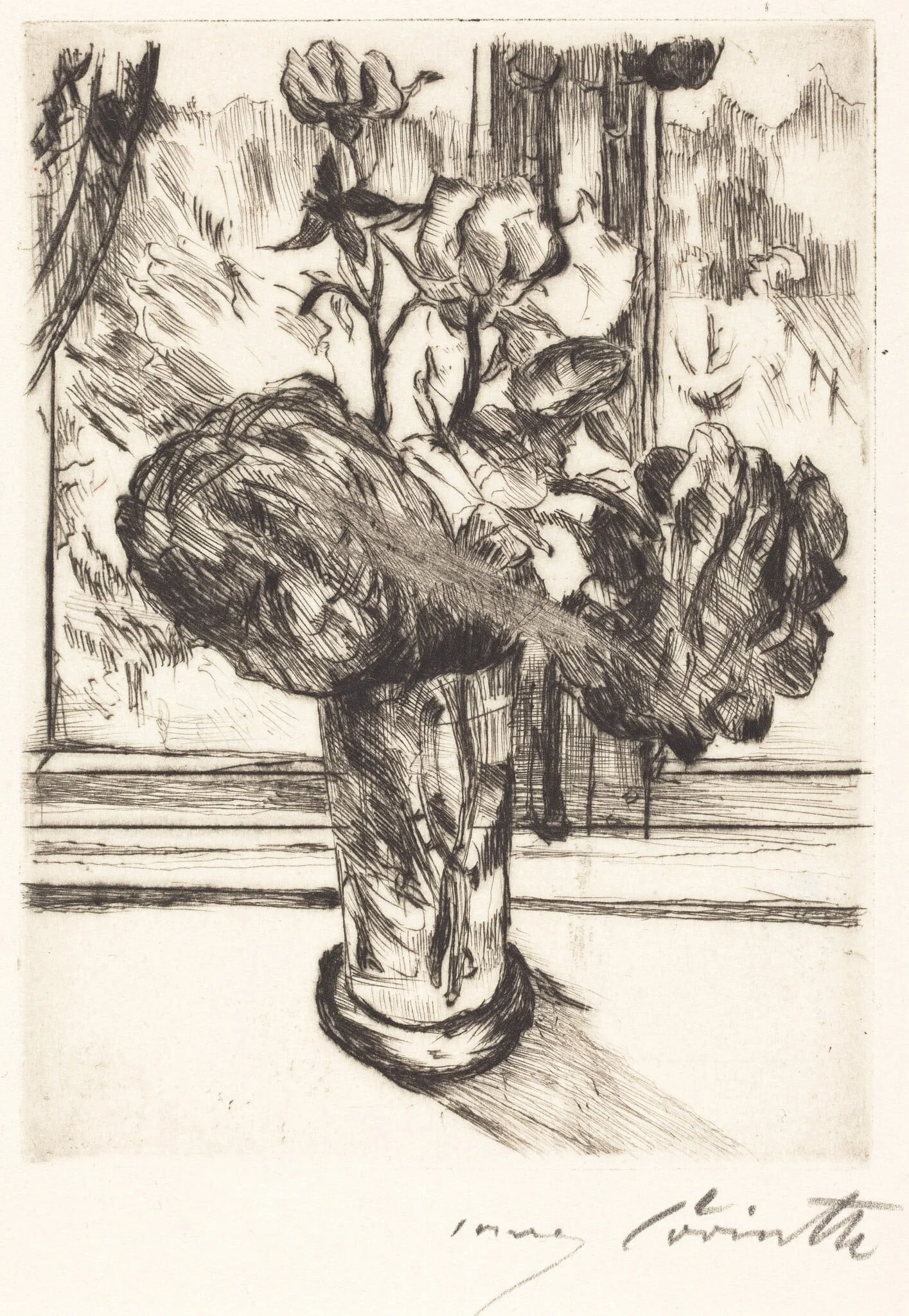 Rosen in einem Wasserglas (Roses in a Glass of Water), detail