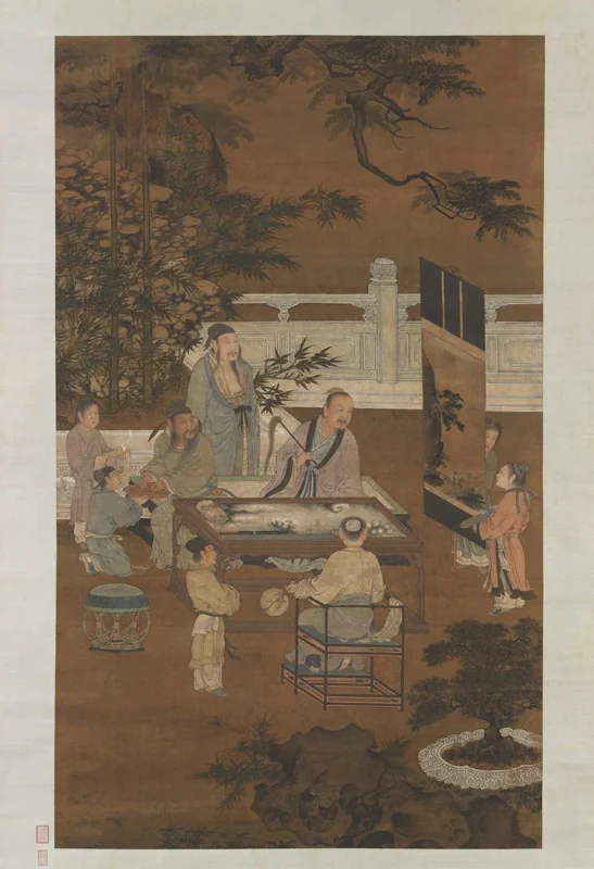 The Eighteen Scholars (Painting), detail