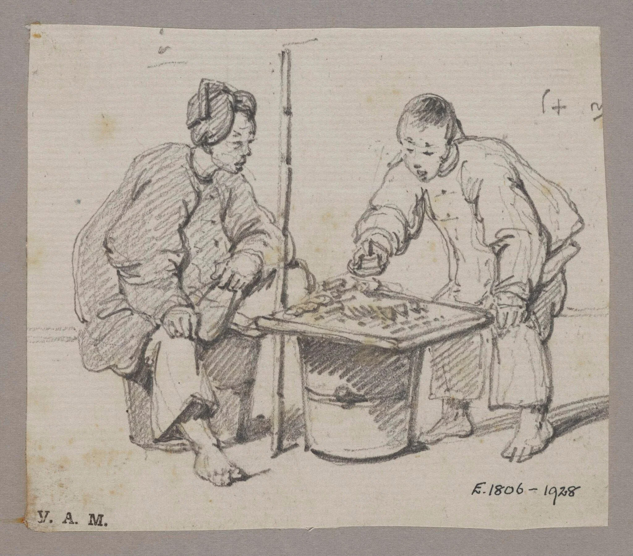 A vendor and customer, detail
