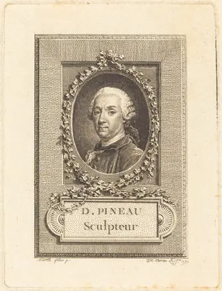 D. Pineau, Sculpteur, by Jean-Michel the Younger Moreau, ink, 1770