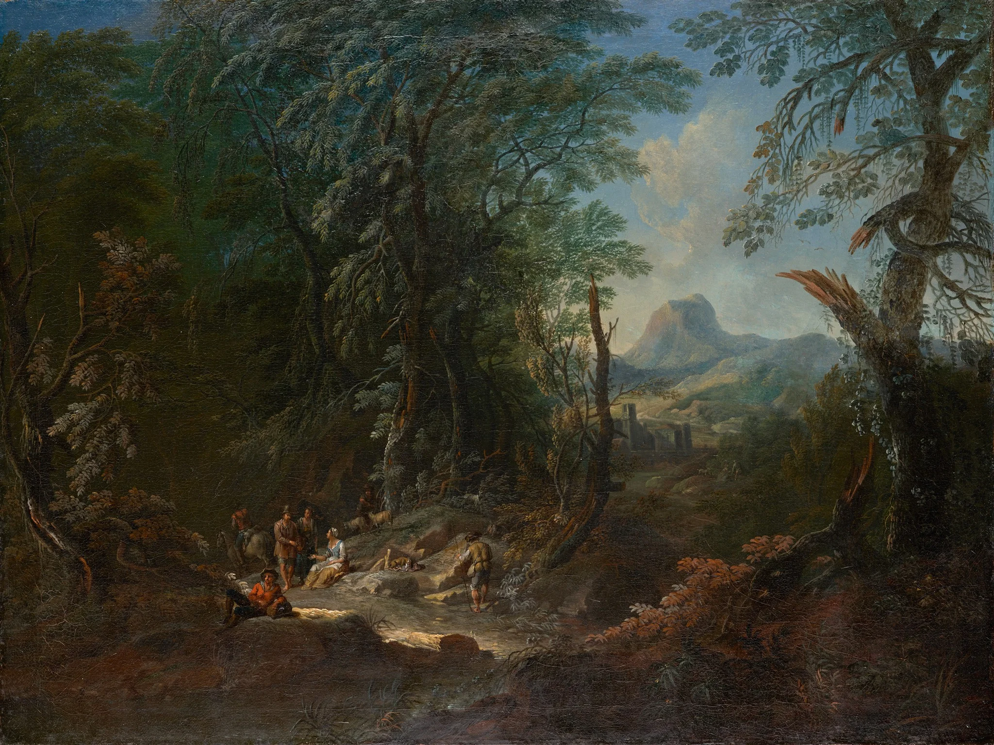 Forest Landscape "Morning", detail