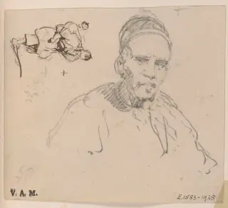 A Chinese man, and a boatwoman carrying a child, by George Chinnery, 19