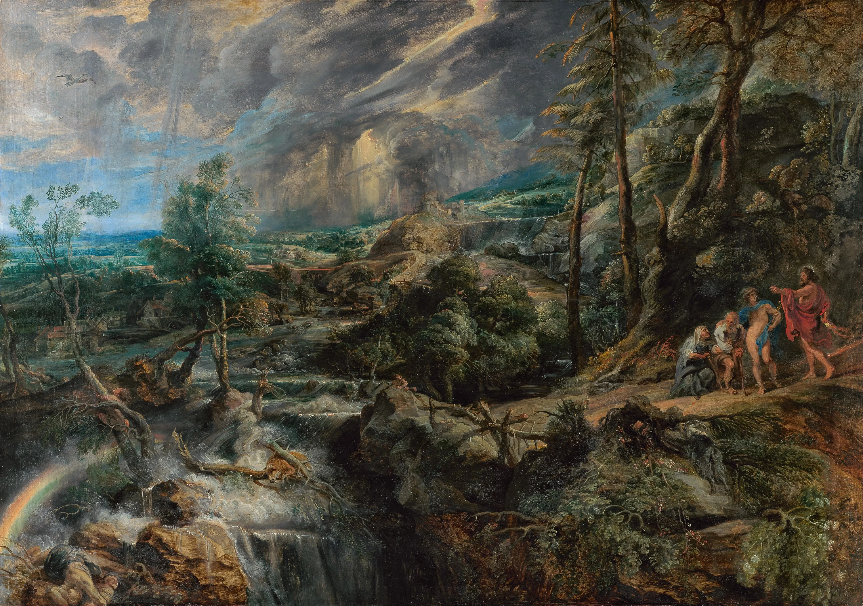 Landscape with Philemon and Baucis, detail