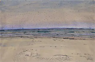 Seascape, by Harold Gilman, watercolor, 1917