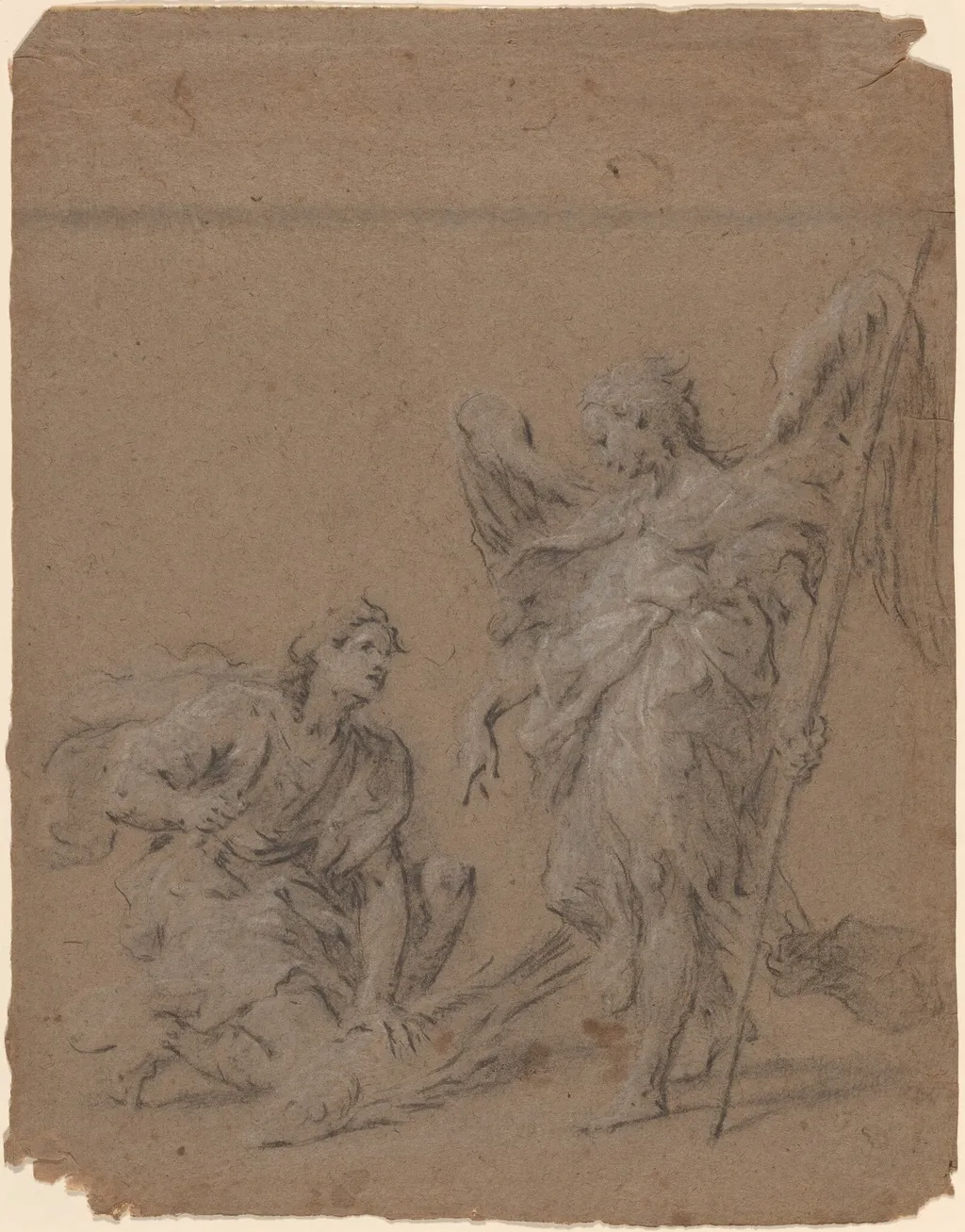Tobias and the Angel, by Martin Johann Schmidt, chalk, 1780