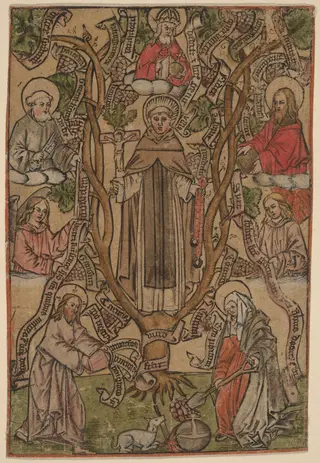 Saint Dominic, by Master S, ink, 1502