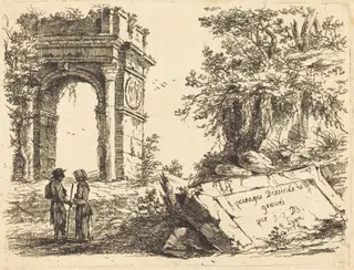 Triumphal Arch, by Jean-Jacques de Boissieu, ink, 1759