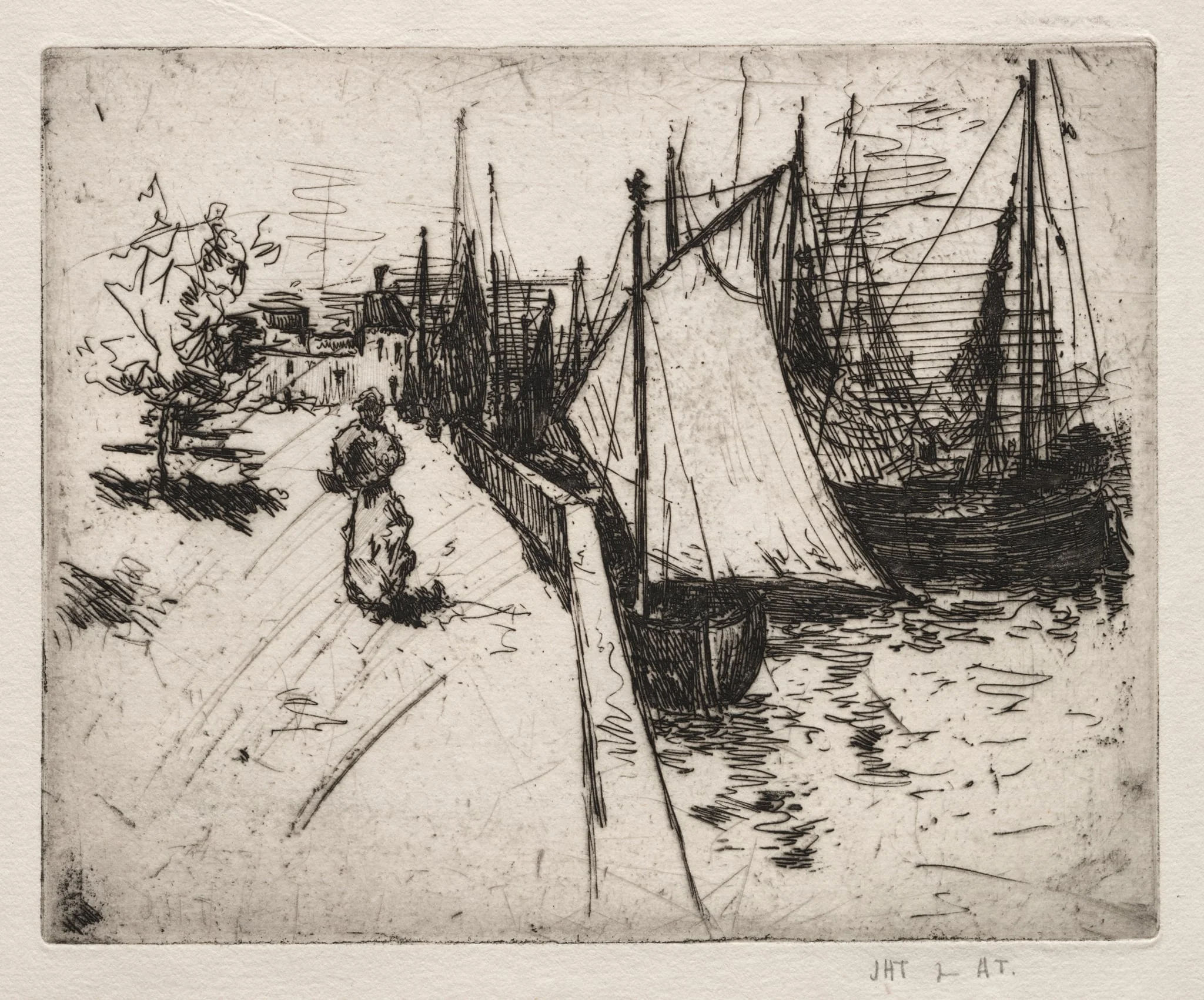 Woman on Quay, Honfleur, detail