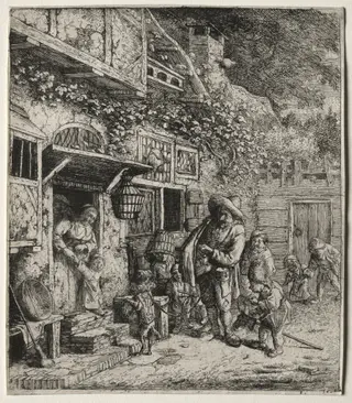 The Dancing Dog, by Cornelis Dusart, 1685