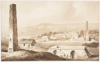 Landscape with factory buildings, by Thomas Sidney Cooper, 1850