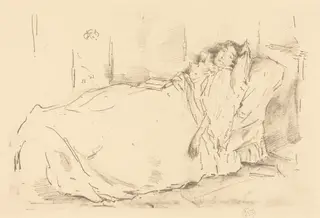 The Siesta, by James McNeill Whistler, ink, 1896
