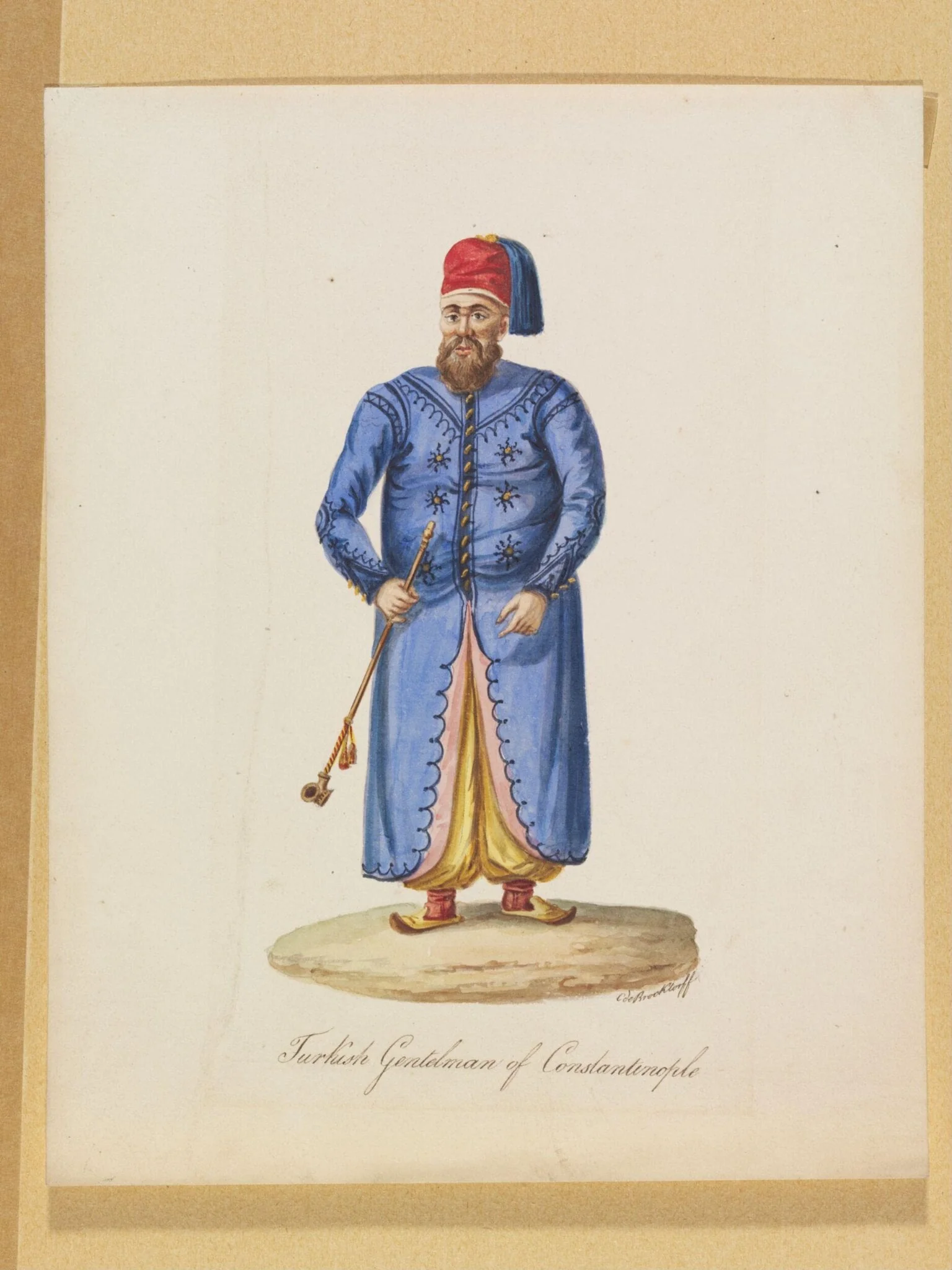 Turkish Gentelman of Constantinople [sic], detail