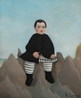 Boy on the Rocks, by Henri Rousseau, oil, 1896