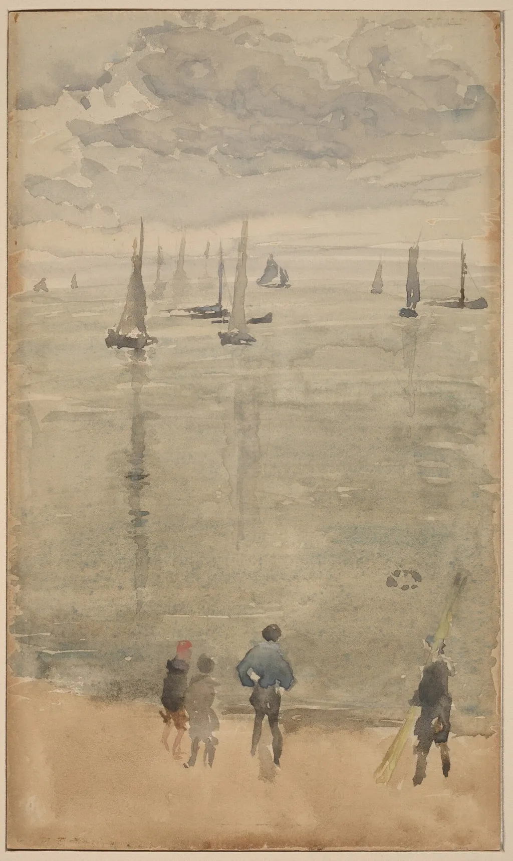 Violet [Note?]...The Return of the Fishing Boats, by James McNeill Whistler, watercolor, 1885
