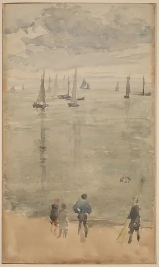 Violet [Note?]...The Return of the Fishing Boats, by James McNeill Whistler, watercolor, 1885