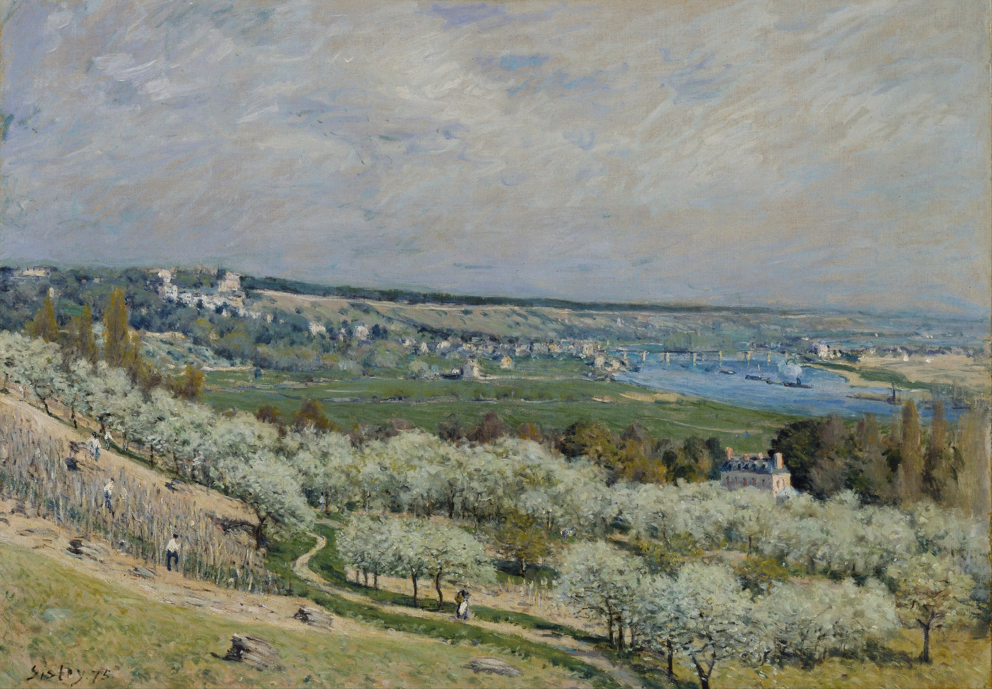 The Terrace at Saint-Germain, Spring, detail