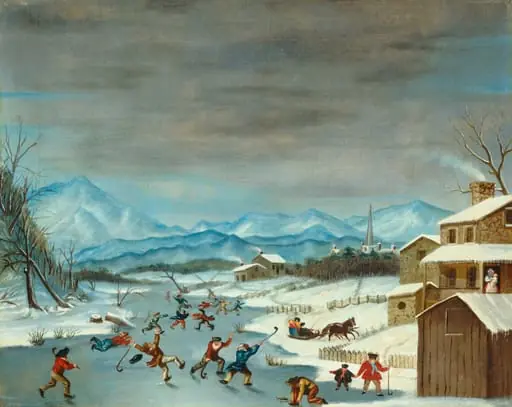 Skating Scene, by John Toole, oil, 1835
