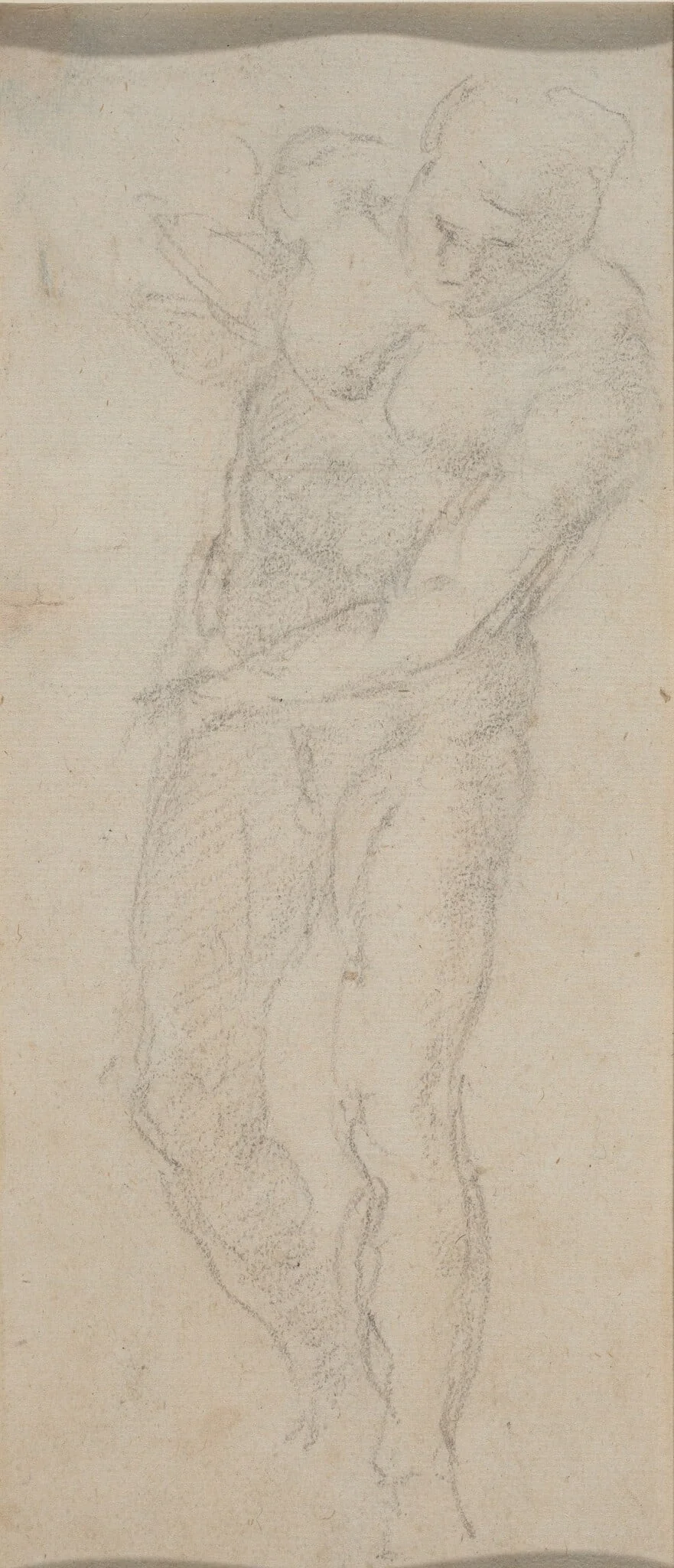 Male Nude [verso], detail