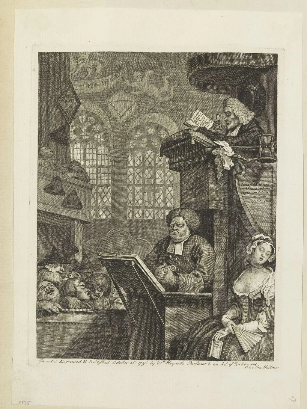 The Sleeping Congregation, by William Hogarth, 1750