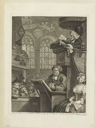 The Sleeping Congregation, by William Hogarth, 1750