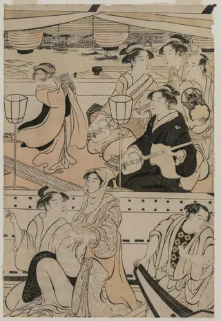 Boating Party on the Sumida River, by Torii Kiyonaga, 1789