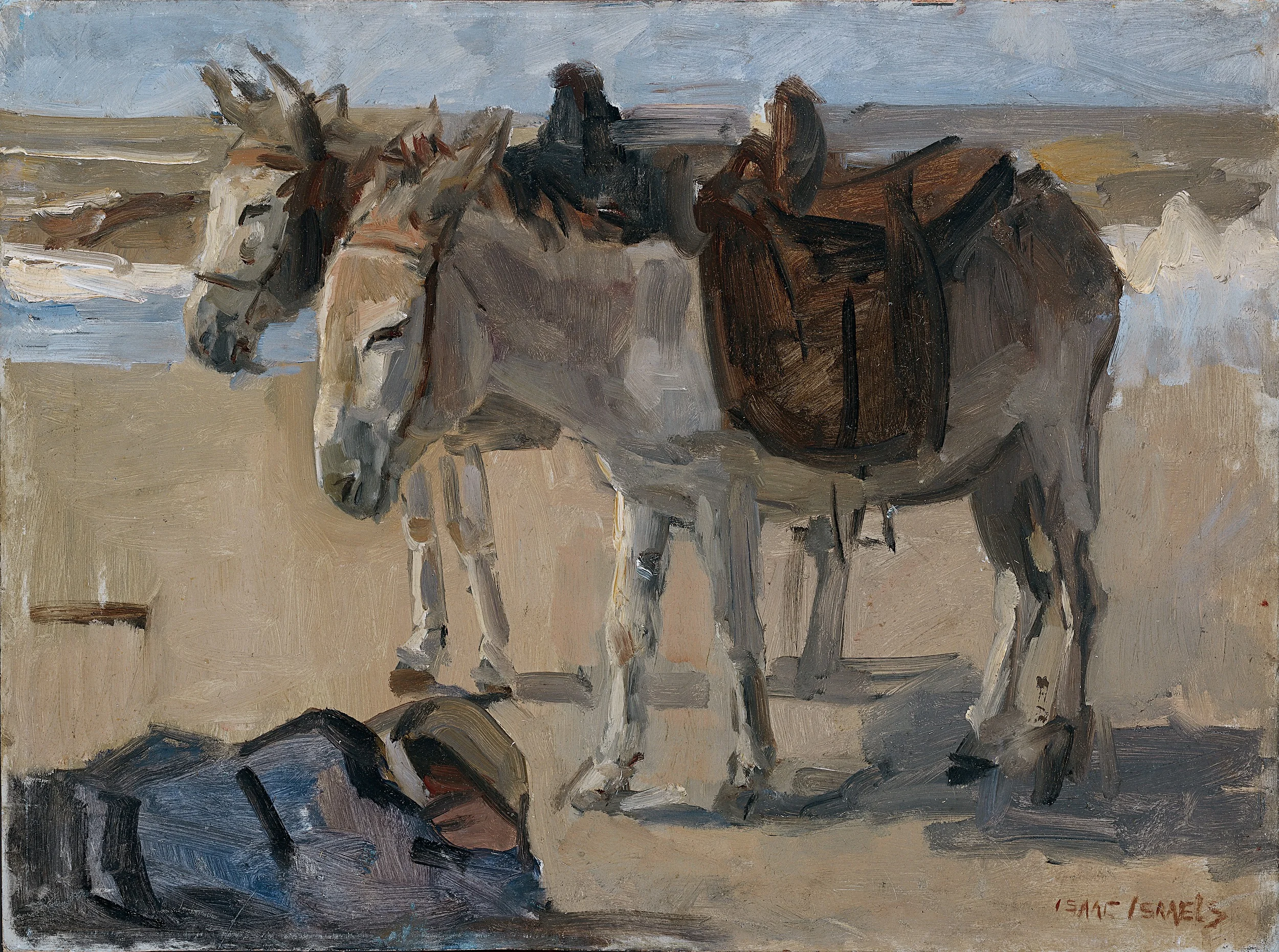 Two Donkeys, detail