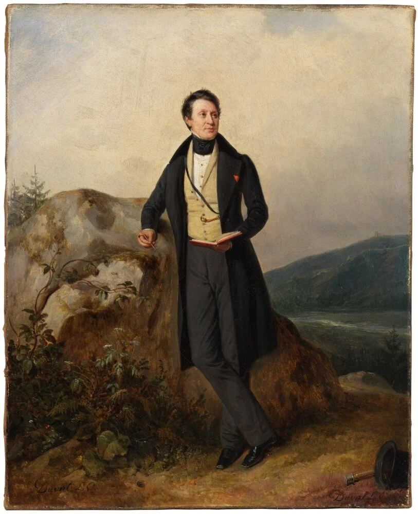 Portrait of an Unknown Man in a Landscape, detail
