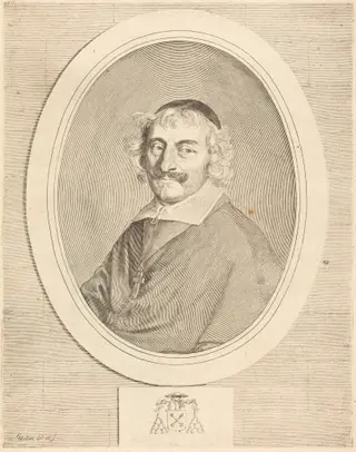 Alphonse III Delbene, Bishop of Orléans, by Claude Mellan, ink, 1643