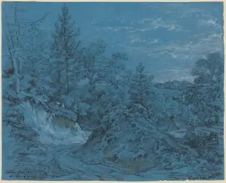 Altenhausen bei Freysing, by Max Joseph Wagenbauer, chalk, 1821