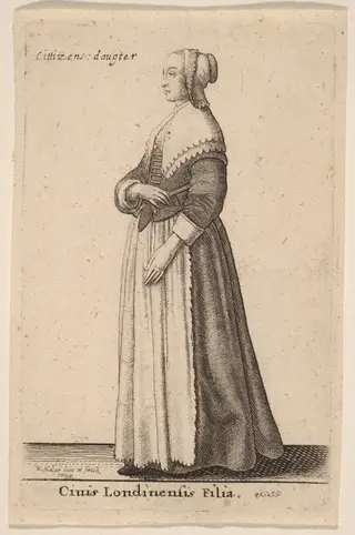Civis Londinensis Filia, by Wenceslaus Hollar, ink, 1643