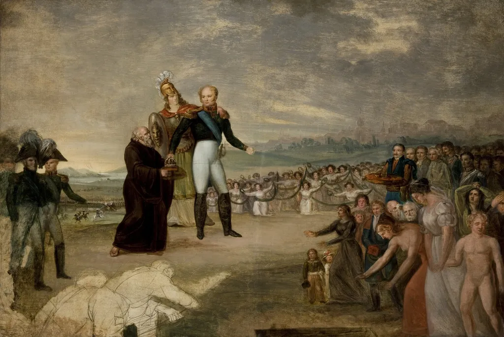 Alexander I Crowned King of Poland, by Michał Stachowicz, unspecified, 1806