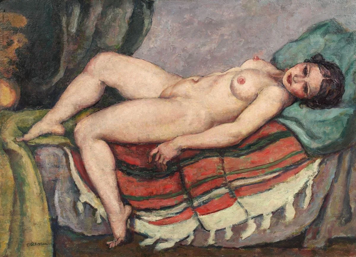 Nud pe divan, detail